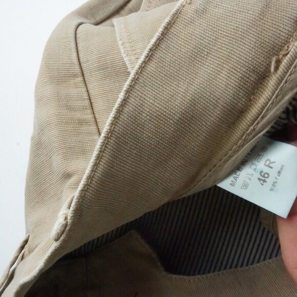 Isaia Napoli Bermuda Tinto Cotton Blend Brown Distressed Shorts 46R BRAND NEW - Picture 5 of 7